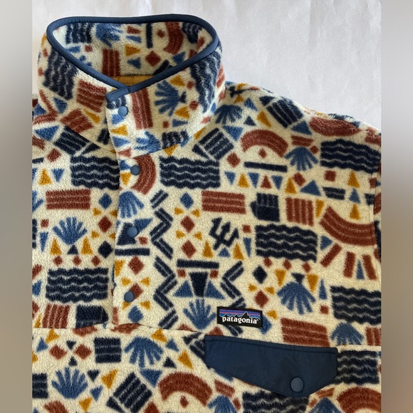 Patagonia Other - Patagonia Synchilla Snap-T Pullover Men's XL Protected Peaks Multi Big Oatmeal